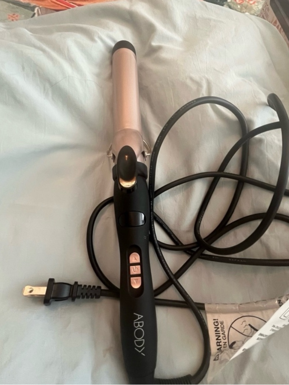 ABODY 1.25-inch Curling Iron- Black and Pink